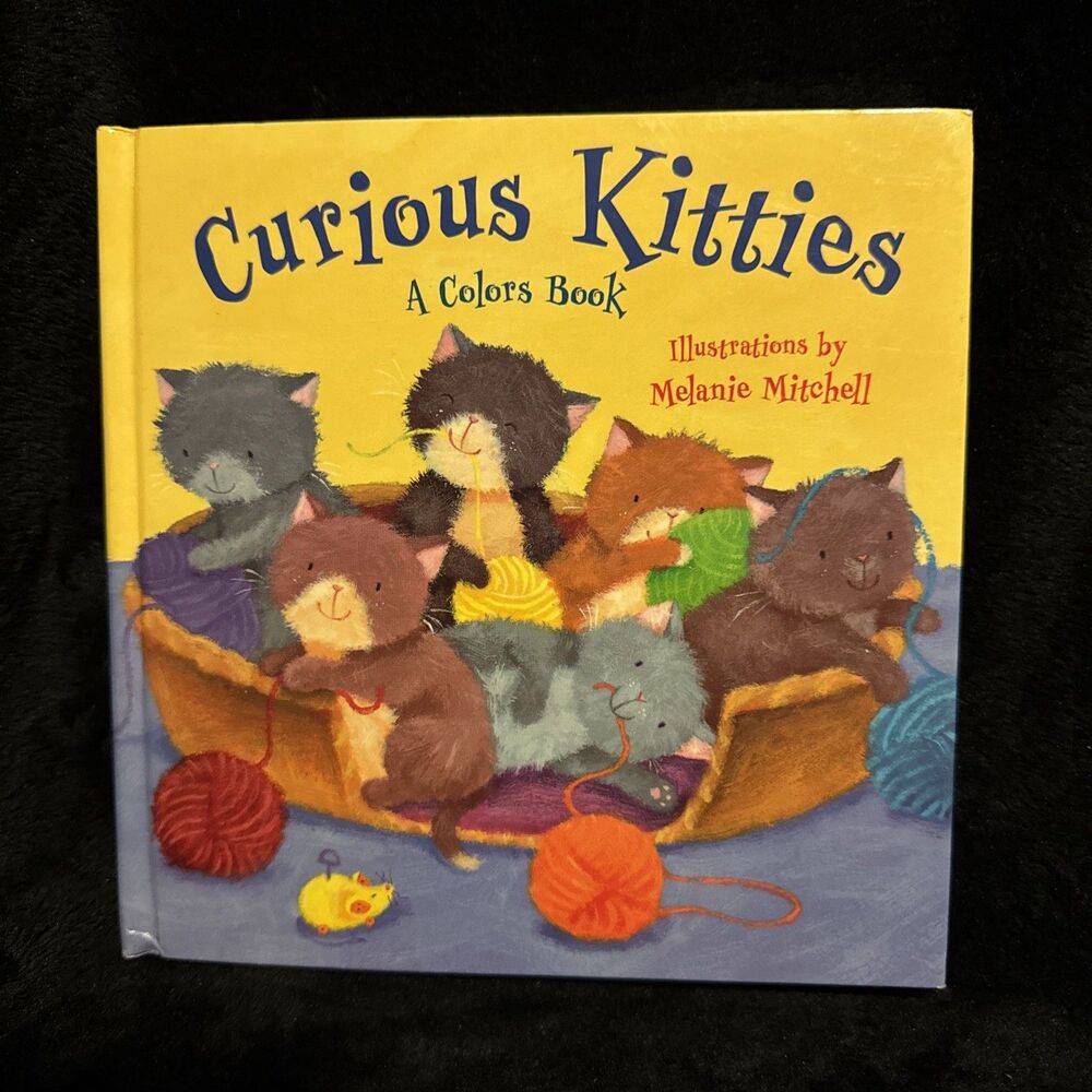 Vintage 2005 Curious Kitties A Colors Book Yarn Board Book Melanie Mitchell